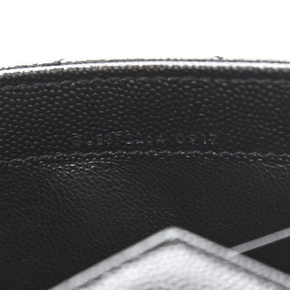 Saint Laurent Calfskin Matelasse Chevron Monogram Flap Wallet Black 9 of 9