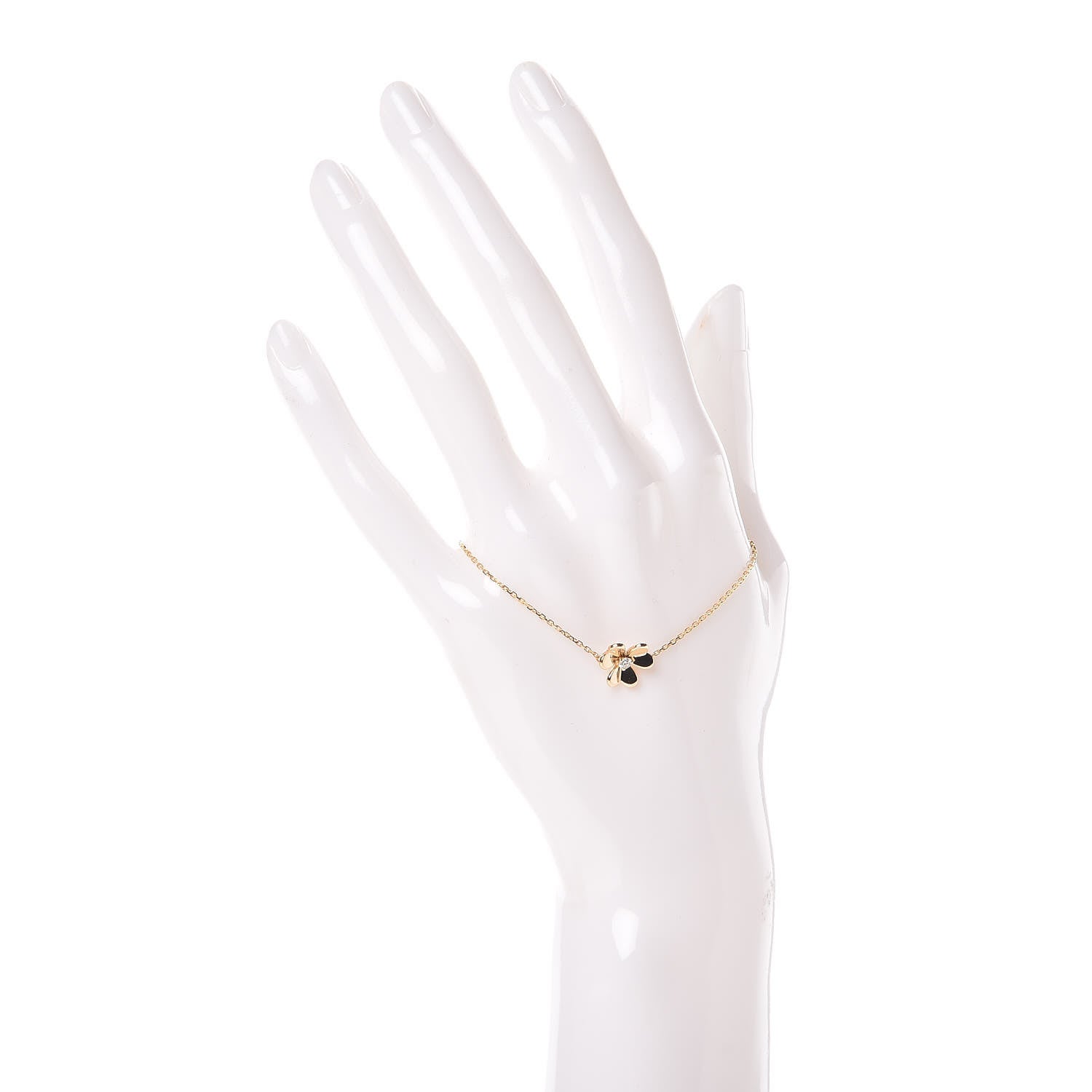 Van Cleef & Arpels 18K Yellow Gold Diamond Mini Frivole Bracelet 2 of 6