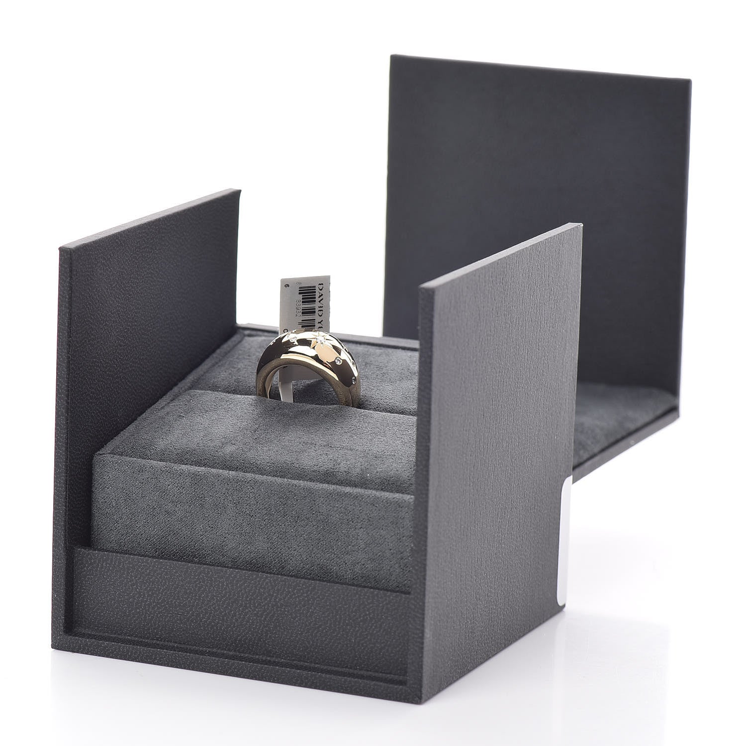 David Yurman 18K Yellow Gold Diamond 11mm Pure Form Ring 52 6 5 of 5