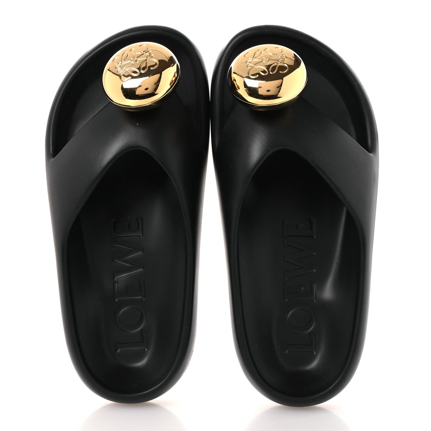 Foam Rubber Paula's Ibiza Pebble Toe Post Sandals 37 Black