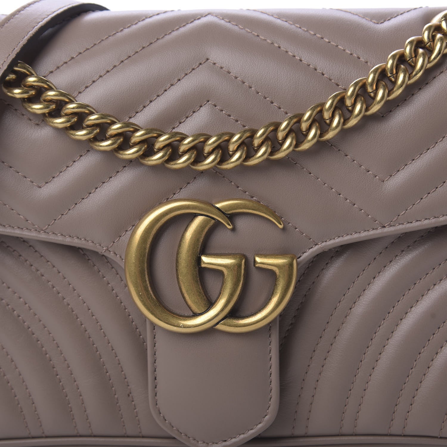 Gucci Calfskin Matelasse Small GG Marmont Shoulder Bag Porcelain Rose 10 of 10