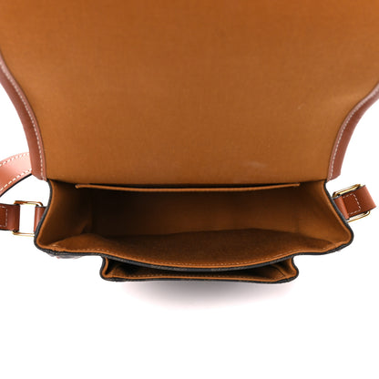 Celine Triomphe Canvas Medium Folco Bag Tan 5 of 10