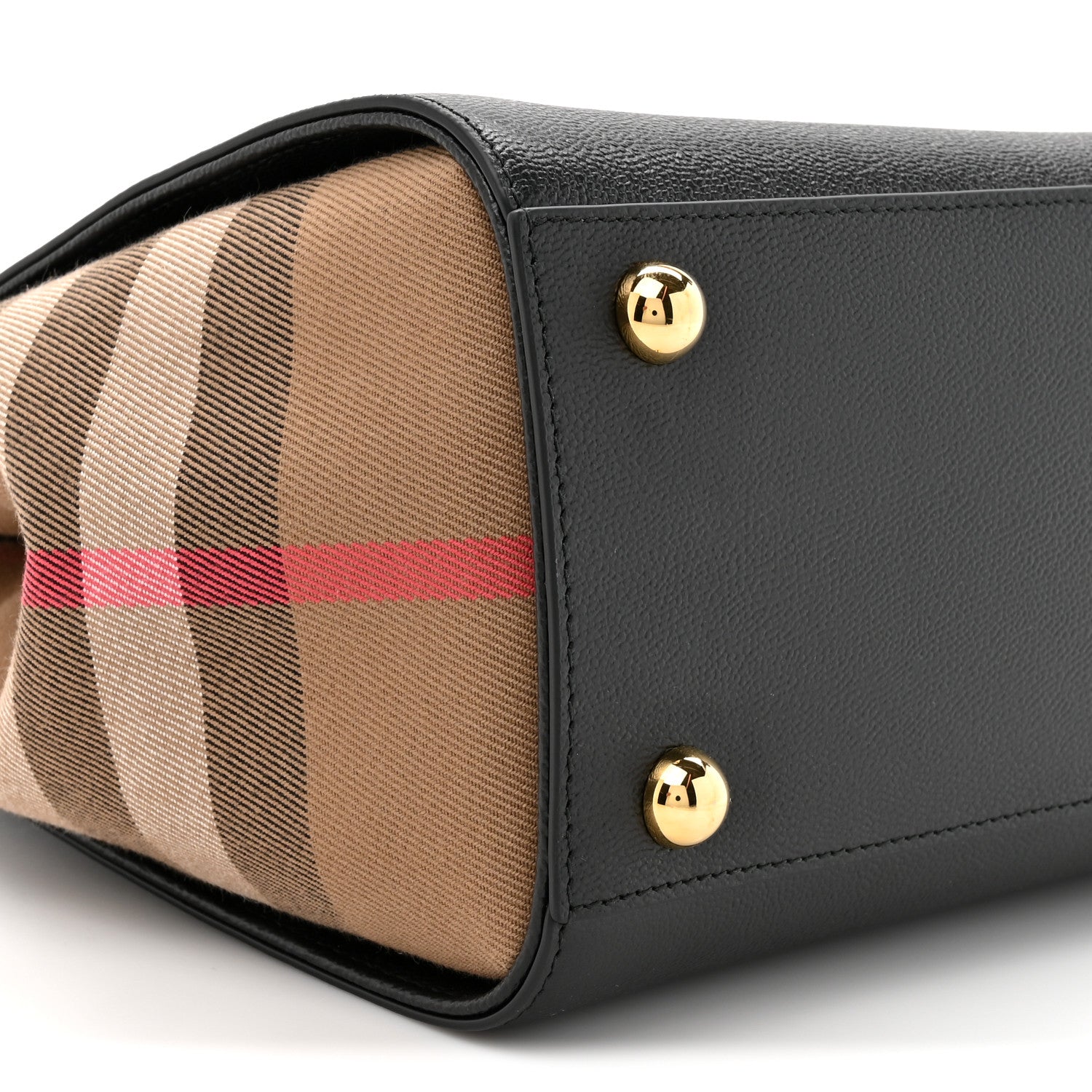 Burberry Calfskin Mega Check Small Banwell Tote Black 1842016