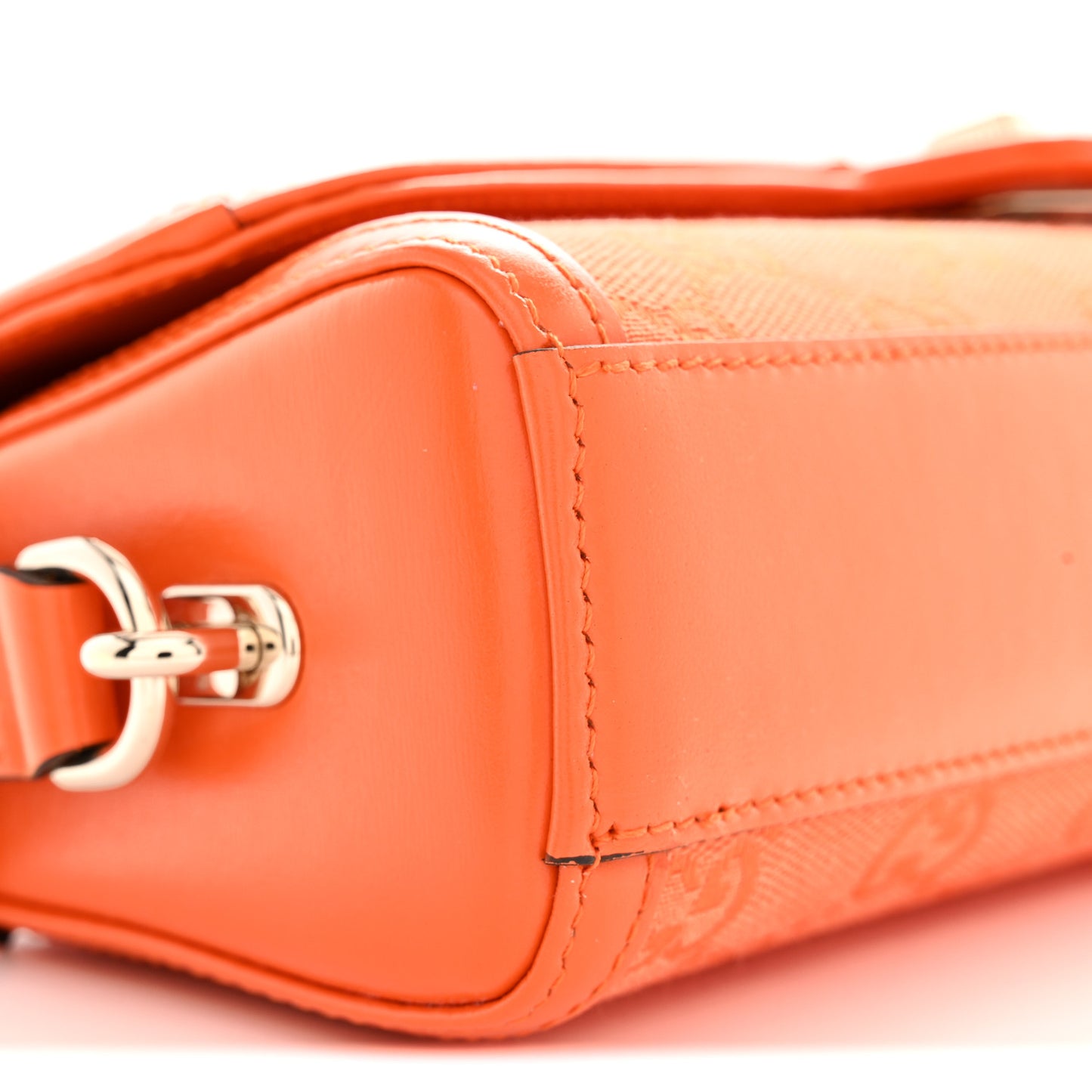 GG Monogram Textured Dollar Calfskin Small Luce Shoulder Bag Orange