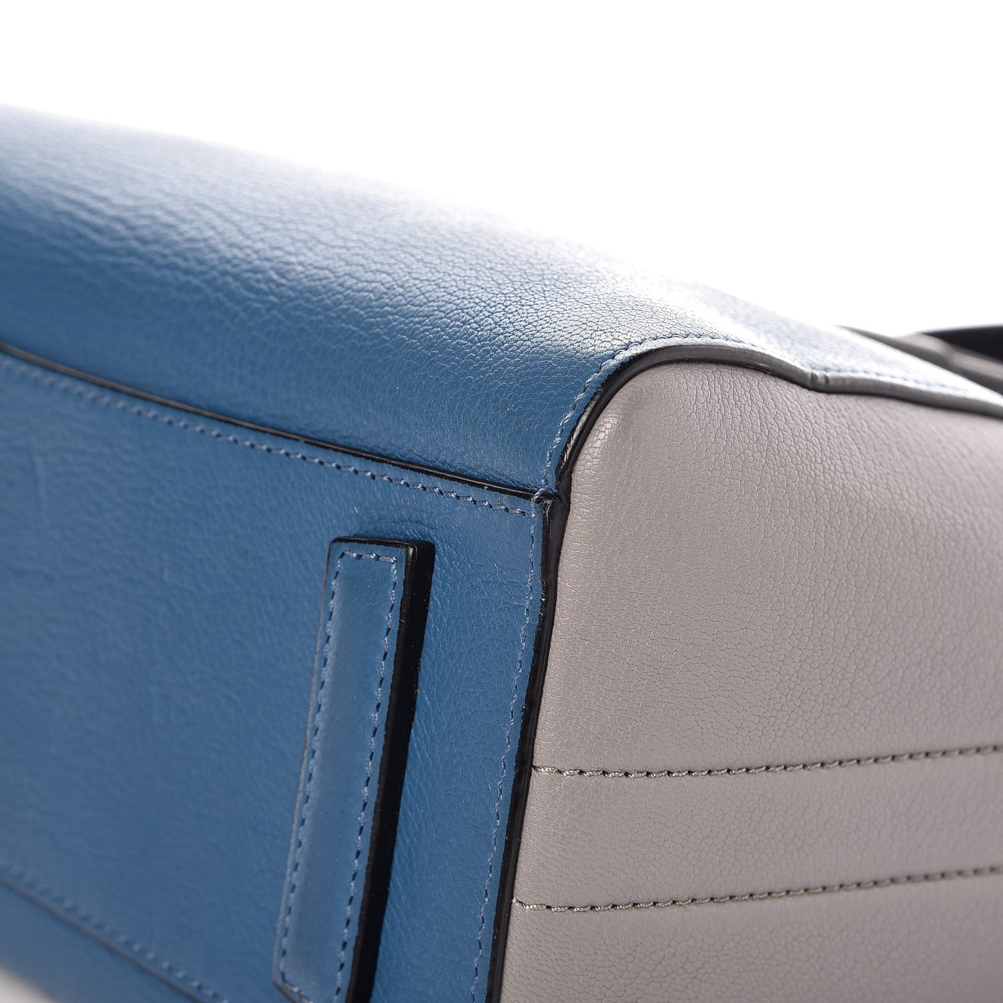 Sugar Goatskin Mini Tri-Color Antigona Blue Grey Black