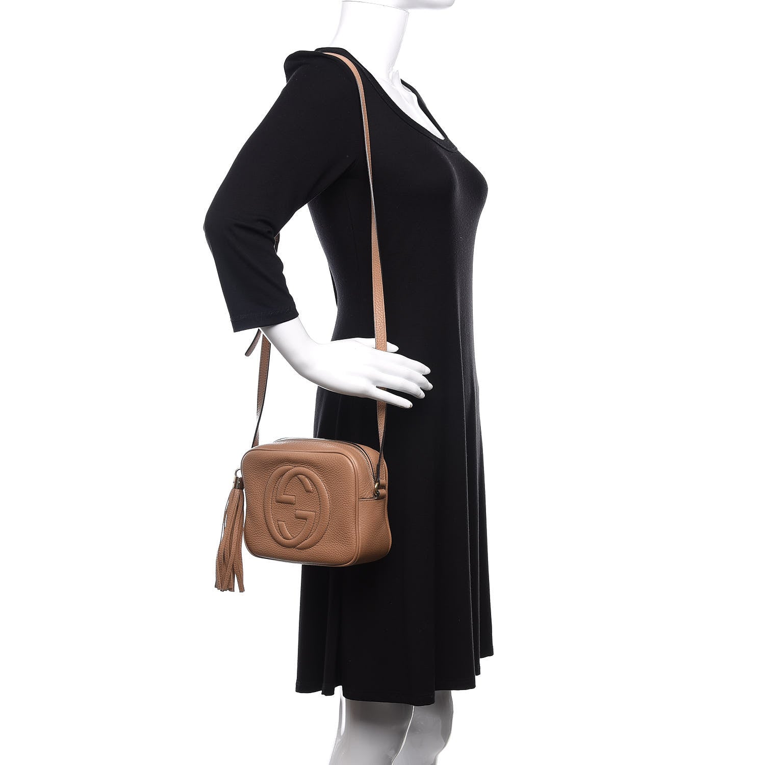 Gucci Pebbled Calfskin Small Soho Disco Bag Rose Beige 2 of 9