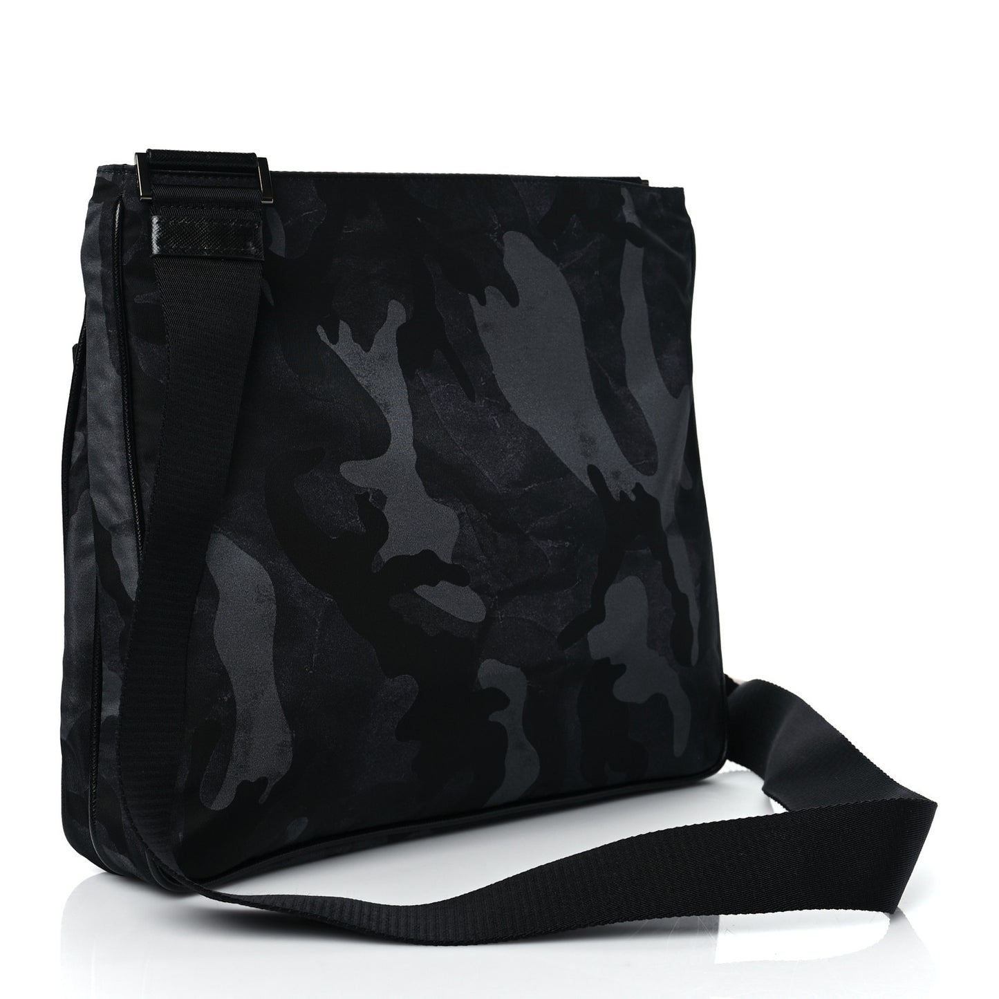 Tessuto Nylon Camouflage Flat Messenger Fumo