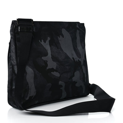 Prada Tessuto Nylon Camouflage Flat Messenger Fumo 2 of 10