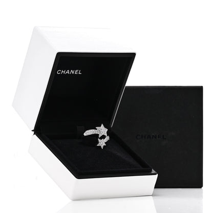 Chanel 18K White Gold Diamond Comete Geode Ring 60 9 5 of 5