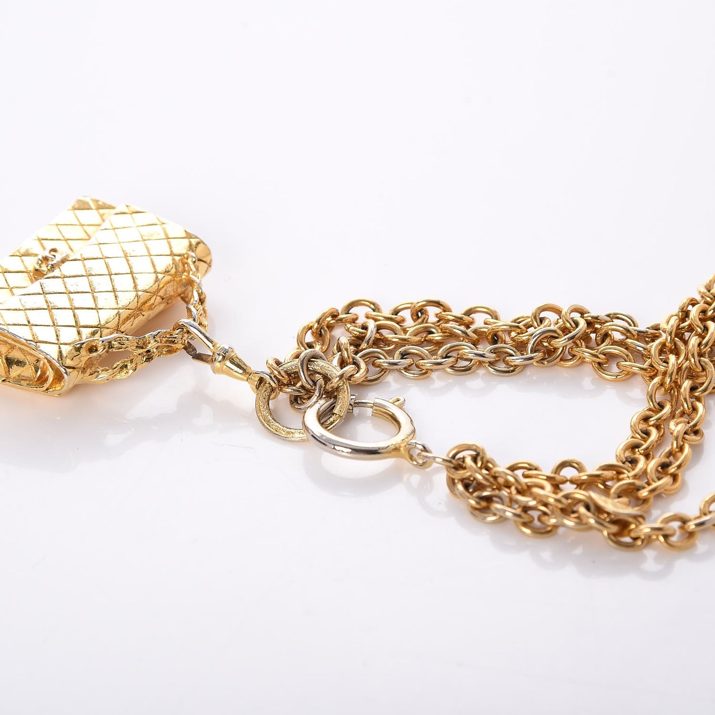 2.55 Flap Bag Necklace Gold