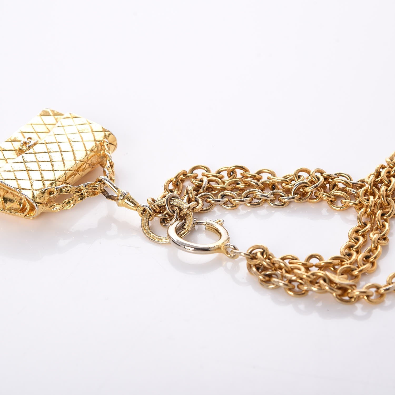 Chanel 2.55 Flap Bag Necklace Gold 4 of 6