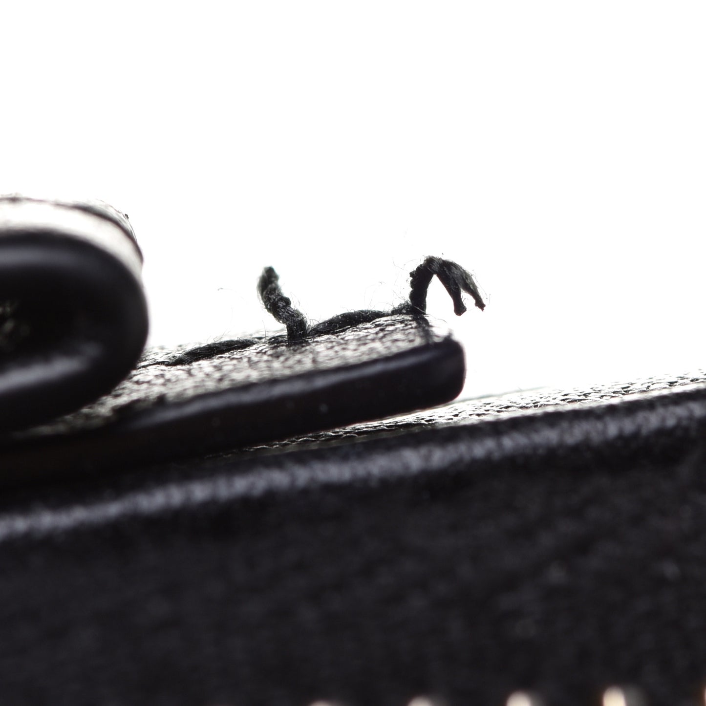 Saffiano Compact Bow Zip Around Wallet Black