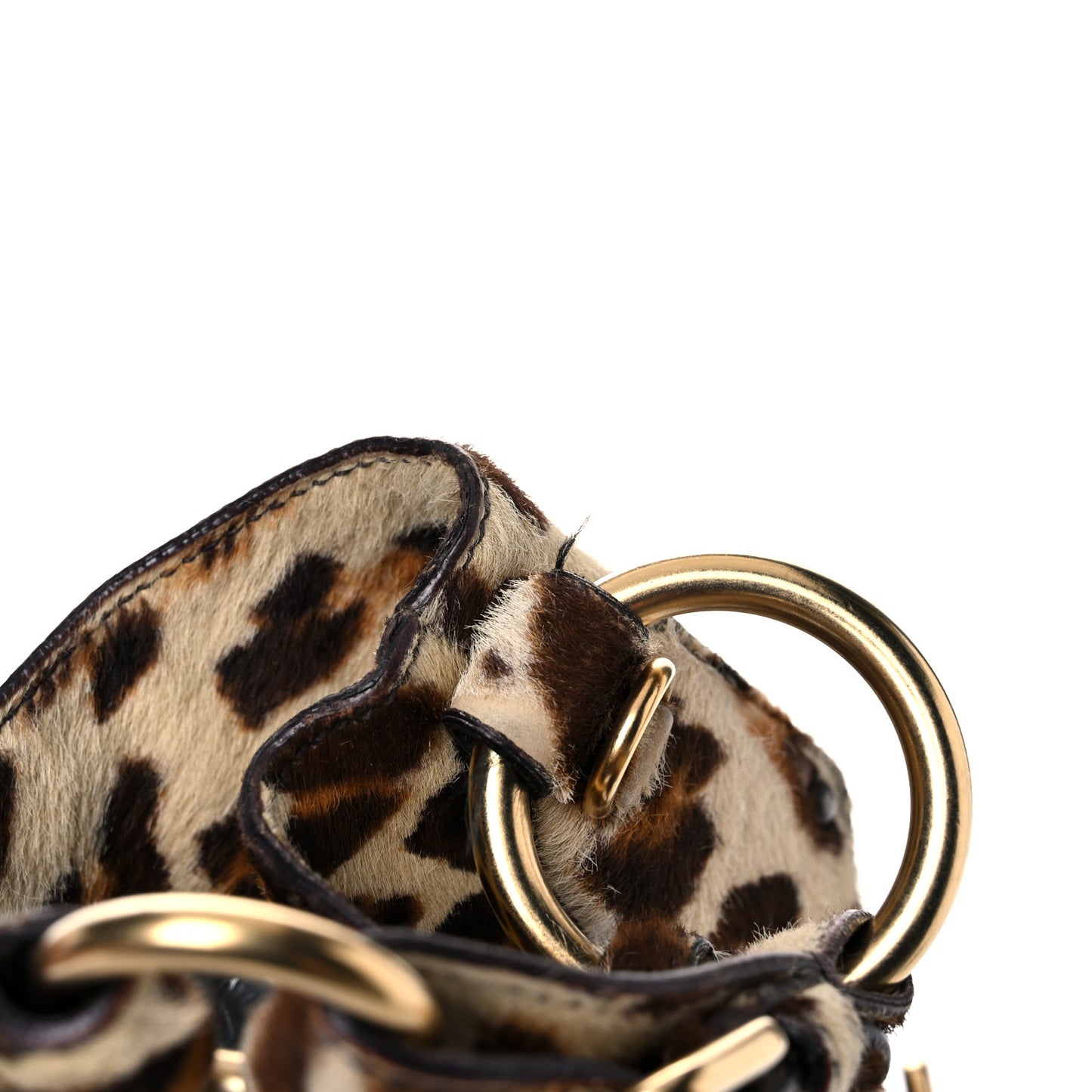 Cavallino Leopard Print Shoulder Bag Avorio