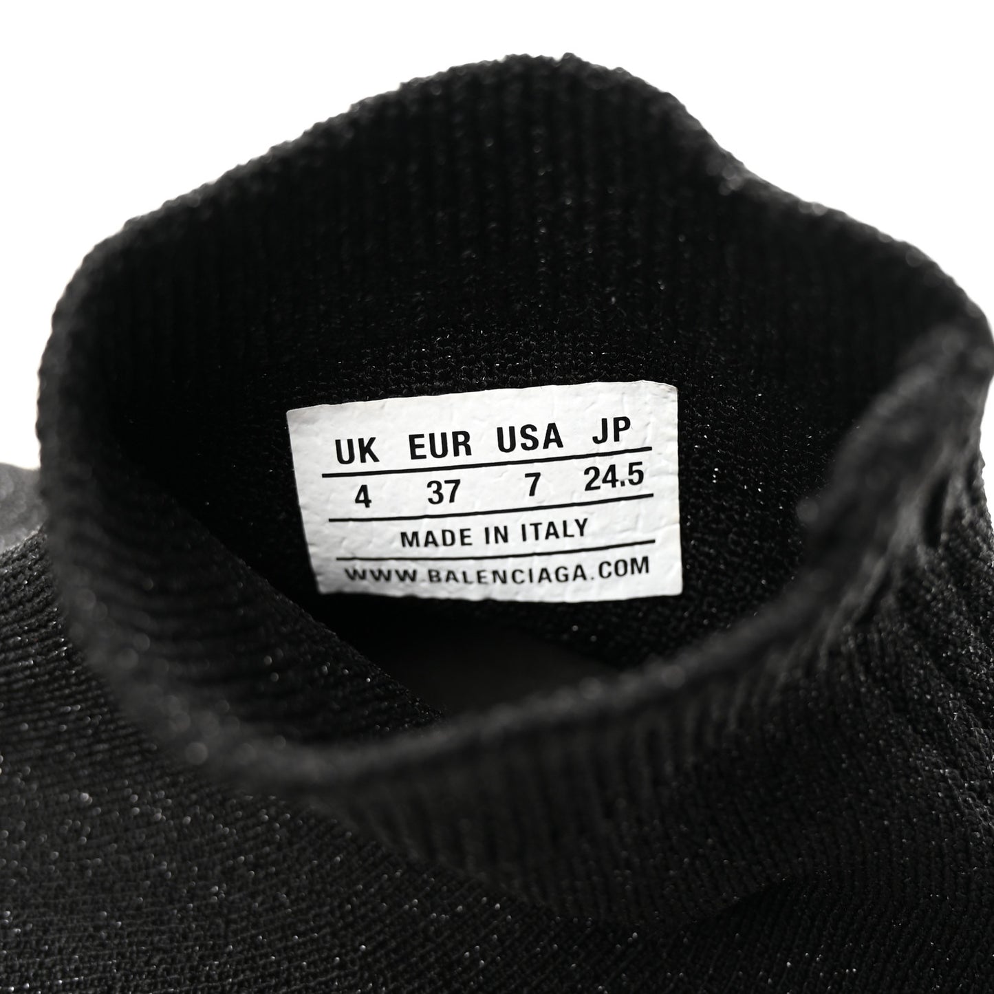 Laminated Knit Bi-Color Sole Womens Speed 2.0 Sneakers 37 Black White