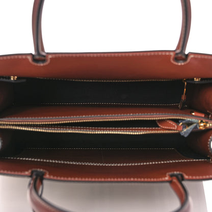Burberry Calfskin Vintage Check Two Handle Title Bag Archive Beige 5 of 10
