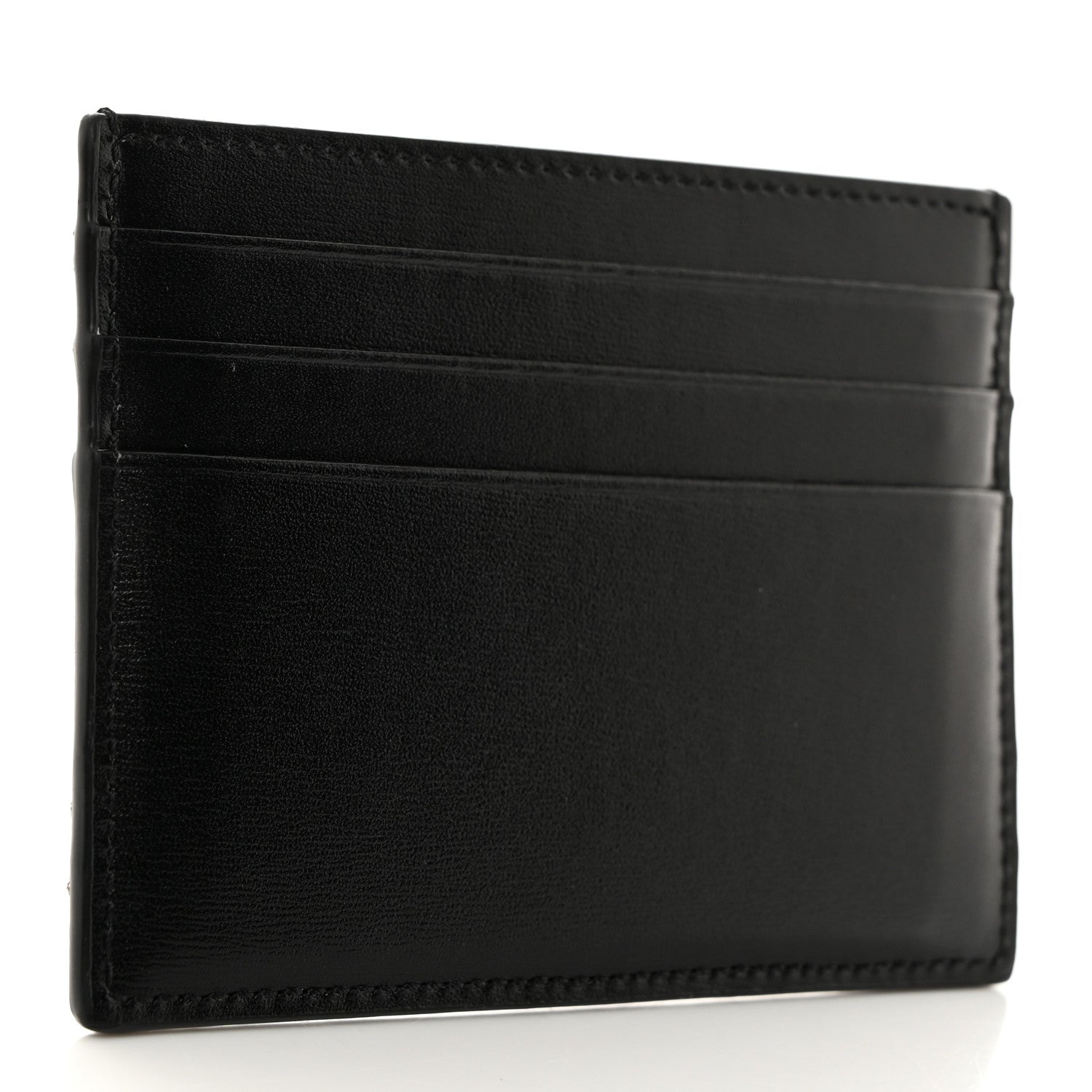 Celine Shiny Calfskin Triomphe Card Holder Black 3 of 7