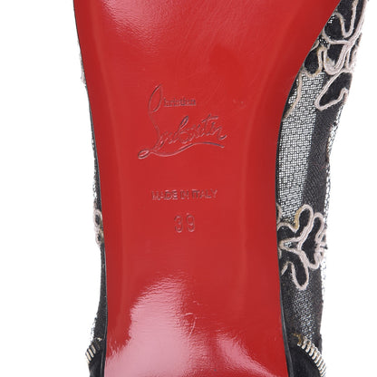 Christian Louboutin Lace Embroidered Flats 39 Black 6 of 10