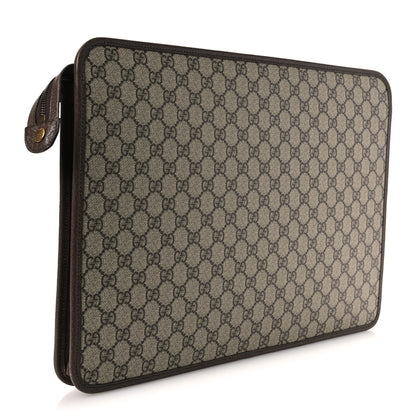 Gucci GG Supreme Monogram Textured Calfskin Web Ophidia Documents Holder Beige Ebony New Acero Acero 3 of 10