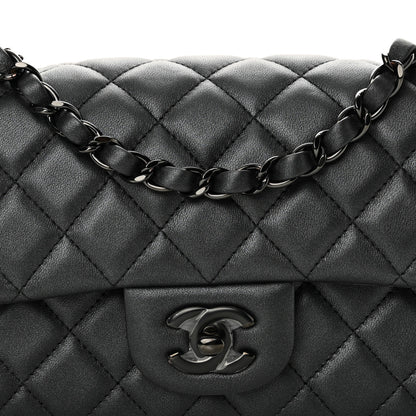 Chanel Lambskin Quilted Mini Rectangular Flap So Black 7 of 10