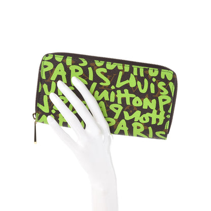 Louis Vuitton Monogram Graffiti Zippy Wallet Green 2 of 7