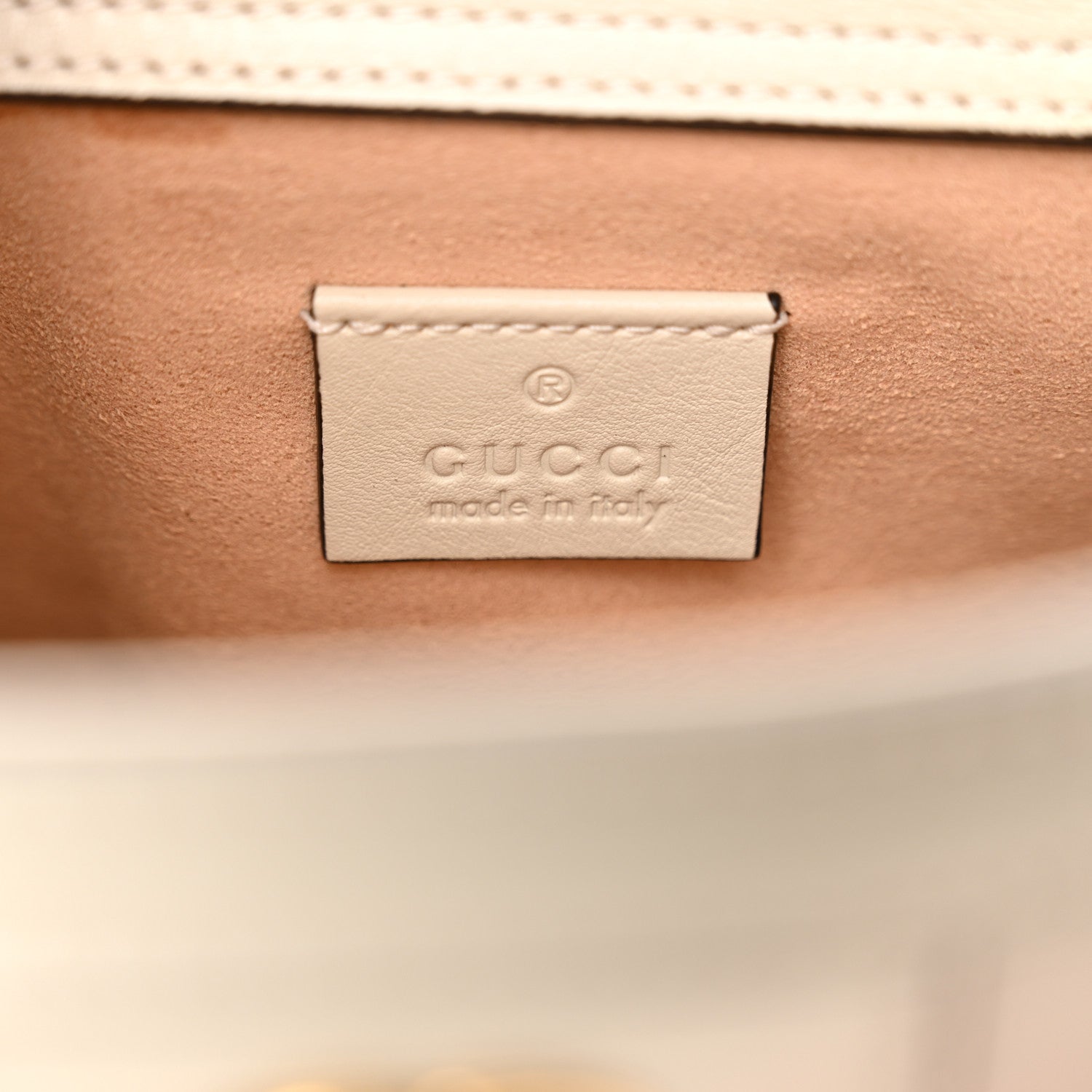 Gucci Wonka Grain Calfskin Mini Diana Tote Bag Mystic White Orange Fluo 6 of 11