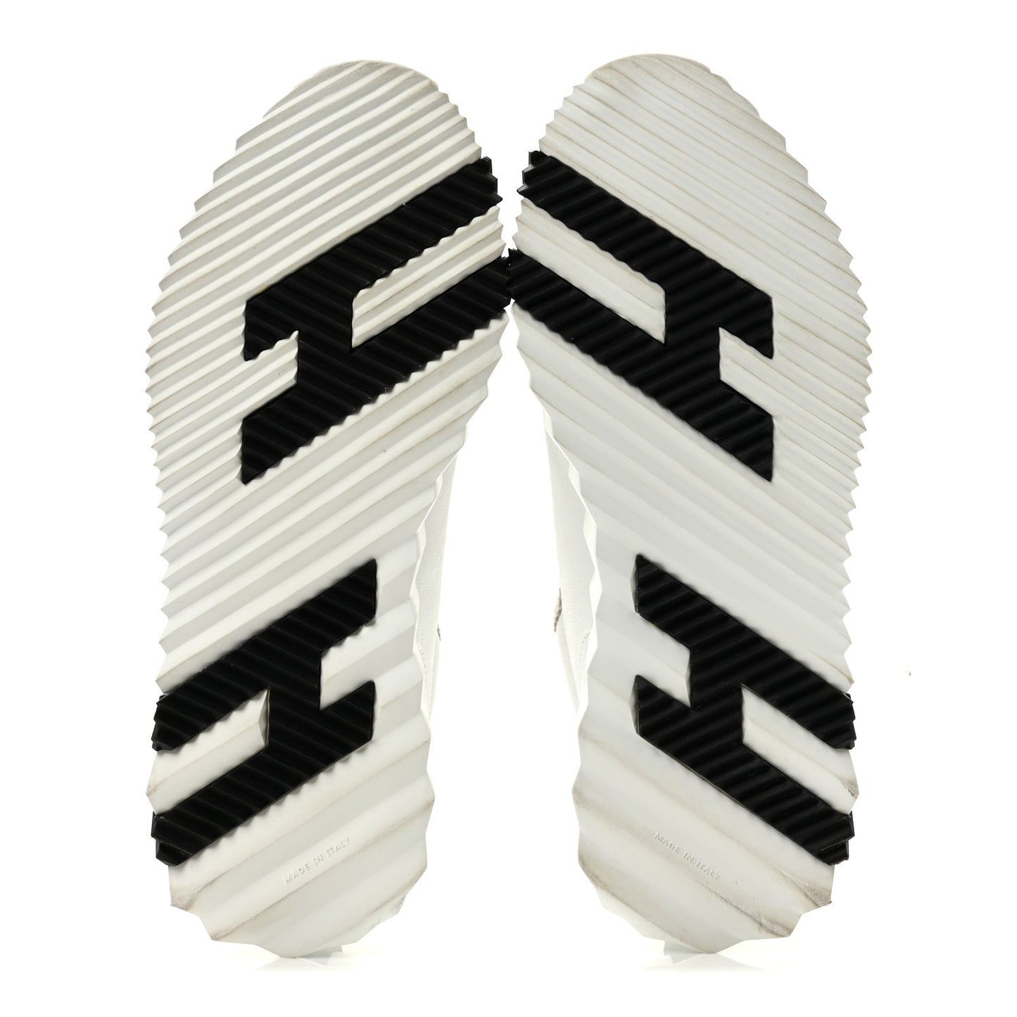 Calfskin Suede Goatskin Bouncing Sneakers 38 White Black