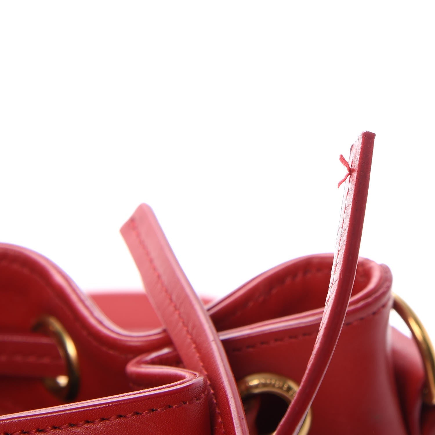 Saint Laurent Calfskin Small Emmanuelle Bucket Bag Vermillion 8 of 8