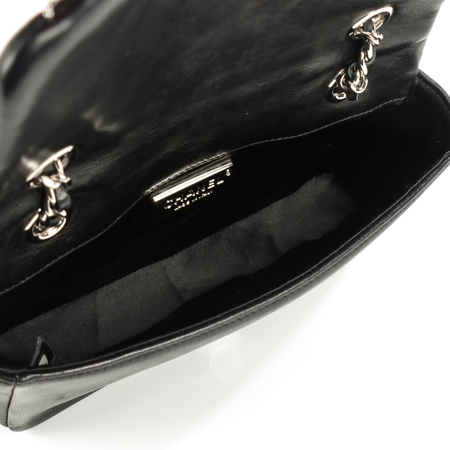 Chanel Lambskin Chain Quilted Mini Flap Black 5 of 7