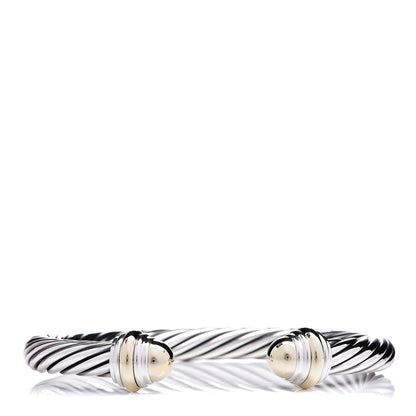 David Yurman Sterling Silver 14K Yellow Gold 7mm Cable Classics Bracelet 1 of 4