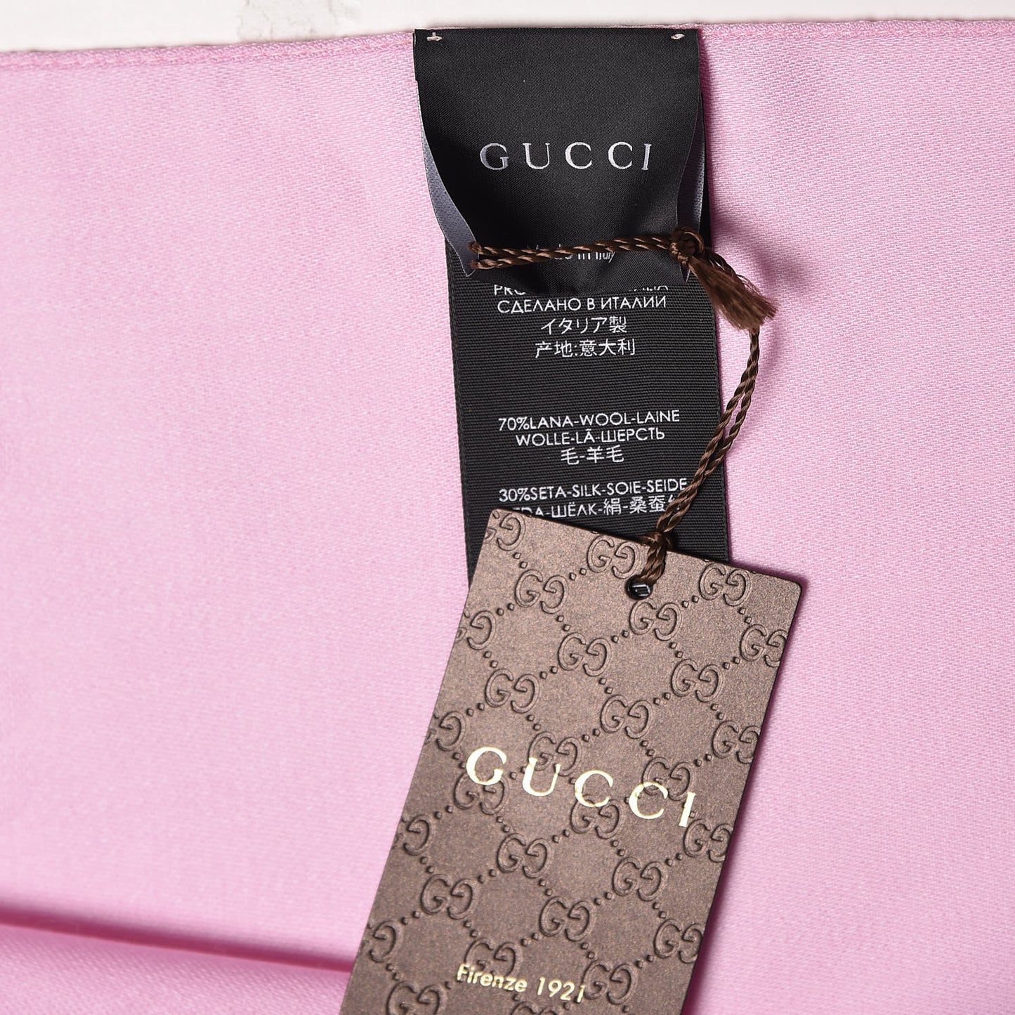 Wool Silk GG Monogram GGNat Plus Scarf Rose
