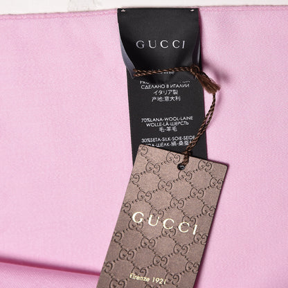 Gucci Wool Silk GG Monogram GGNat Plus Scarf Rose 4 of 4