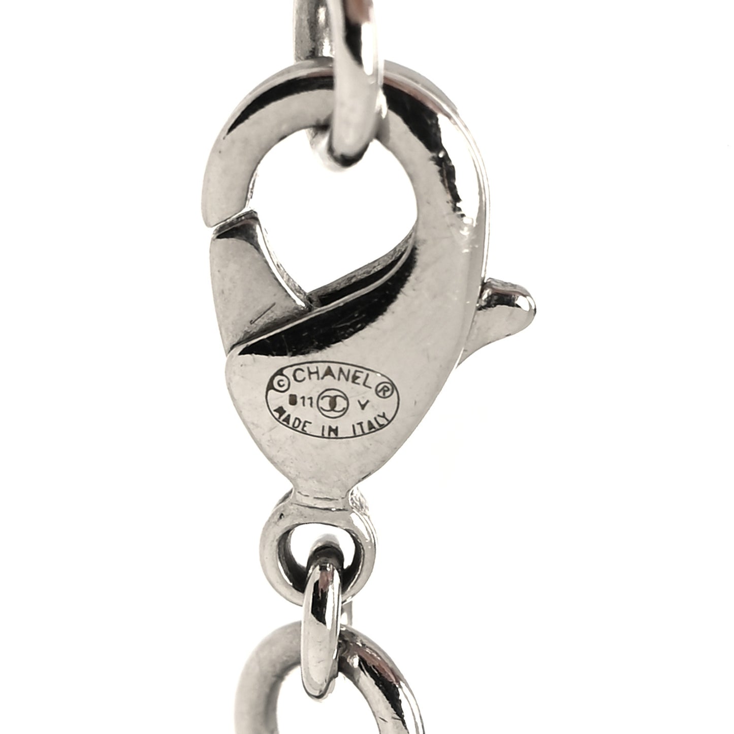 Crystal Timeless CC Necklace Silver