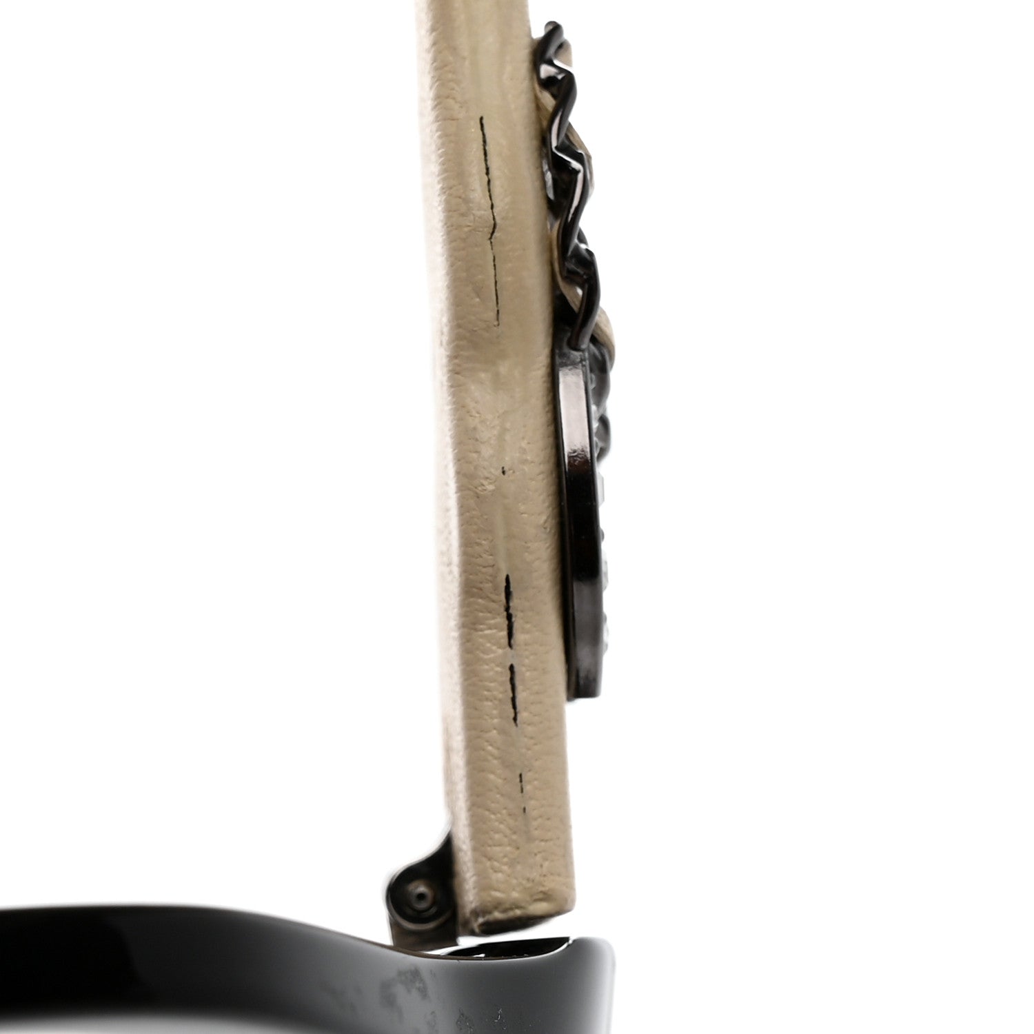 Chanel Acetate Lambskin Crystal Baguette Chain CC Sunglasses 5457-Q-A Black Beige 11 of 13
