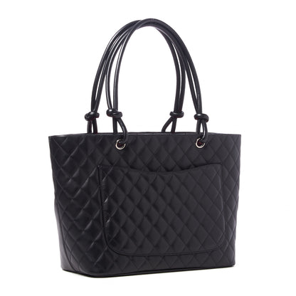 Chanel Calfskin Quilted Large Cambon Tote Black 2 of 9
