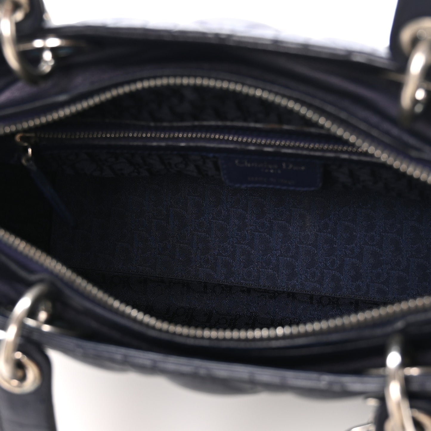 Lambskin Cannage Large Lady Dior Royal Blue