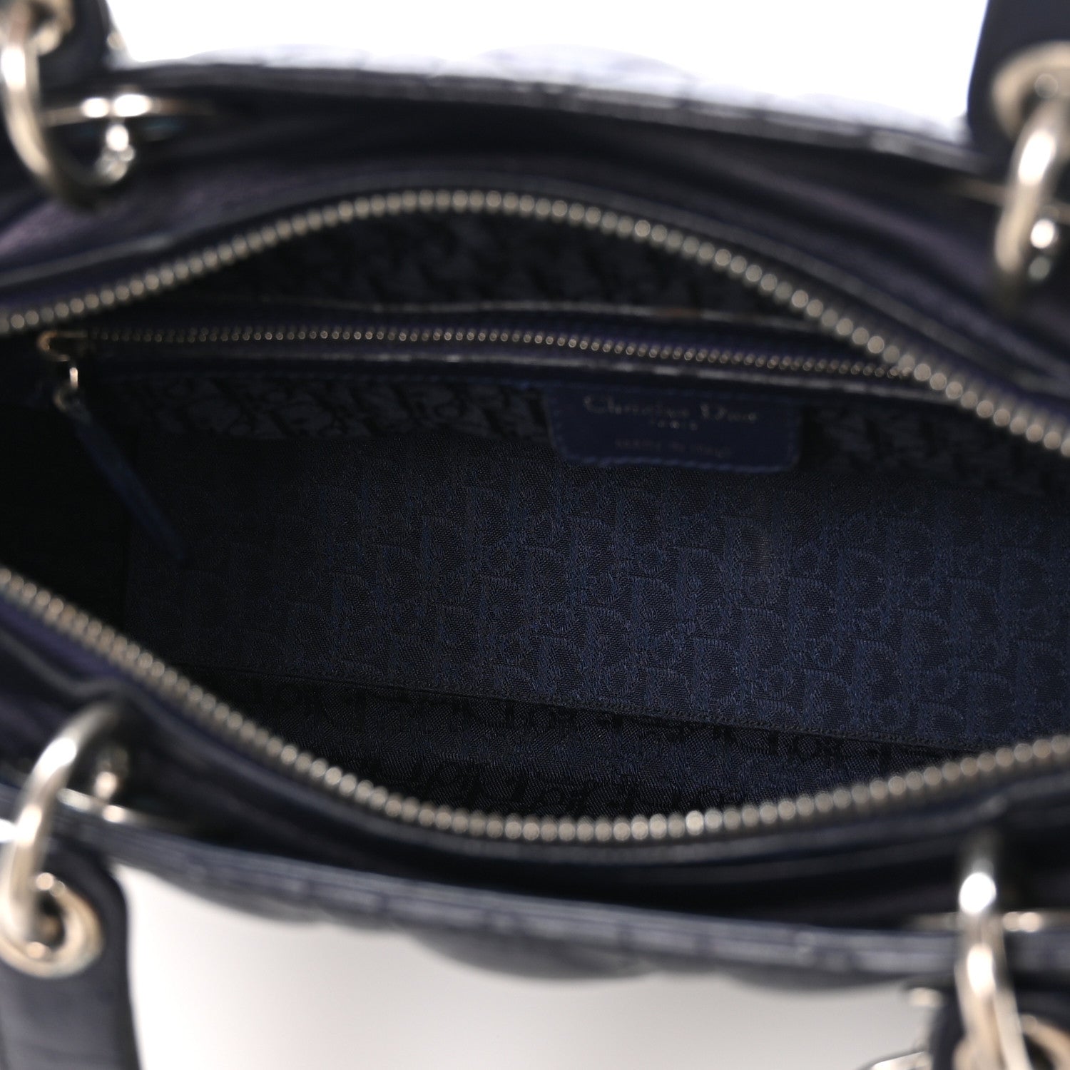 Christian Dior Lambskin Cannage Large Lady Dior Royal Blue 5 of 11