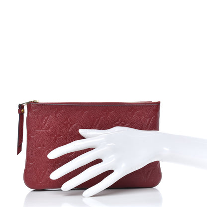 Louis Vuitton Empreinte Double Zip Pochette Cherry Berry 2 of 8