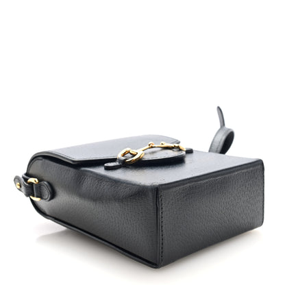Gucci Dollar Calfskin Vertical Horsebit 1955 Crossbody Bag Black 4 of 9