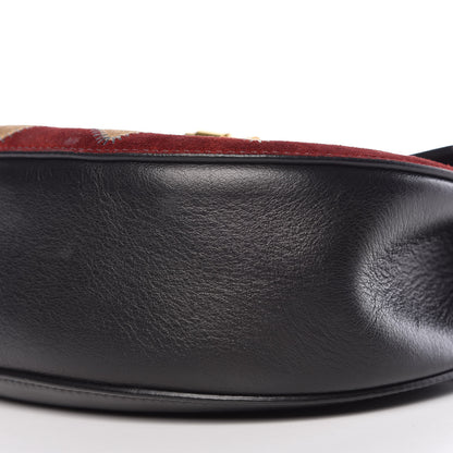 Chloe Suede Calfskin Wonder Woman Patchwork Drew Shoulder Bag Black 12 of 13