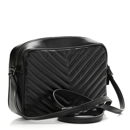 Saint Laurent Calfskin Matelasse Monogram Lou Camera Bag Black 3 of 10