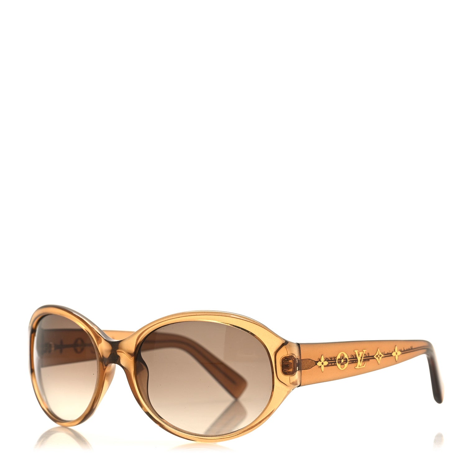 Louis Vuitton Acetate Obsession Round Sunglasses Z0032W Brown Glitter 1 of 7