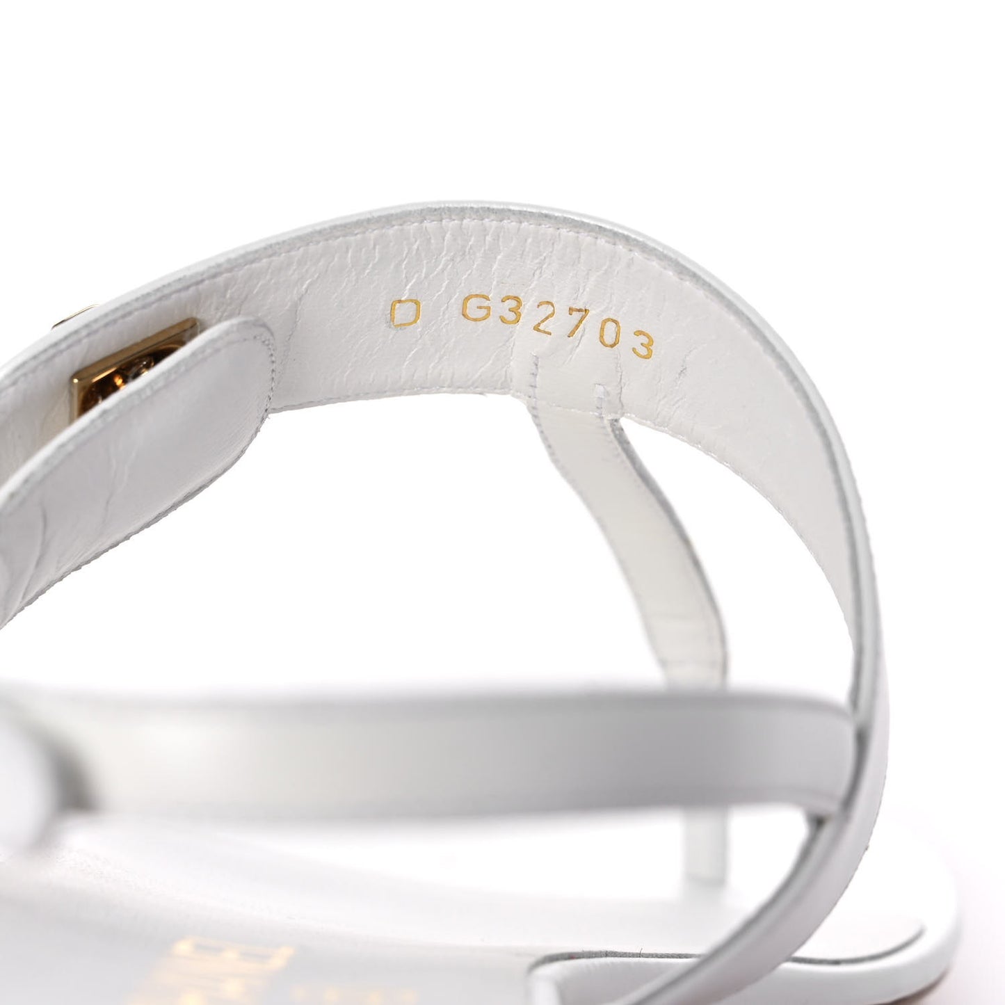 Lambskin CC Thong Sandals 38.5 White