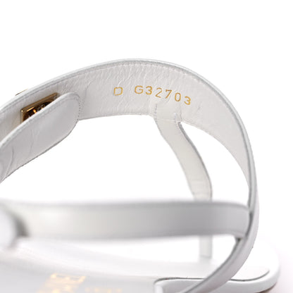 Chanel Lambskin CC Thong Sandals 38.5 White 8 of 8