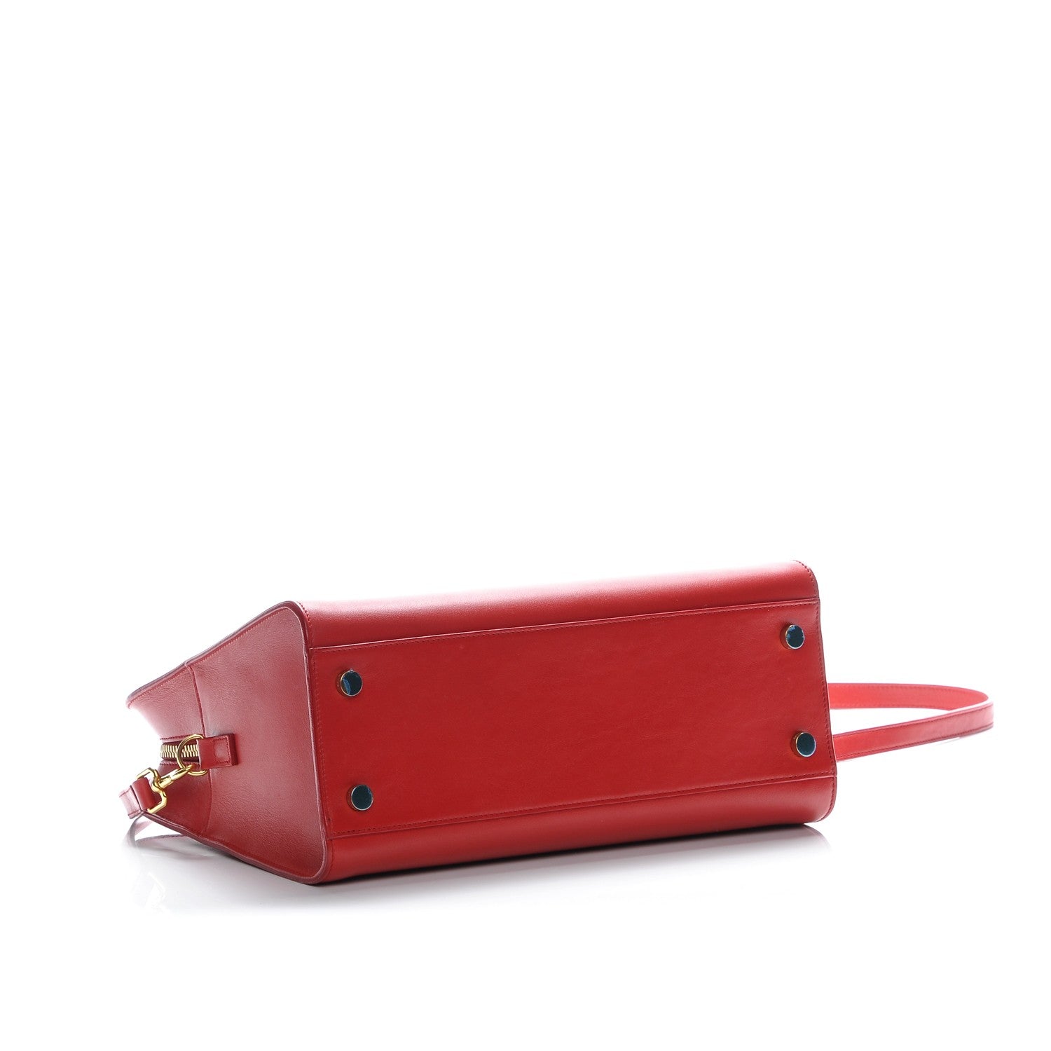 Saint Laurent Calfskin Small Monogram Cabas Lipstick Red 4 of 8