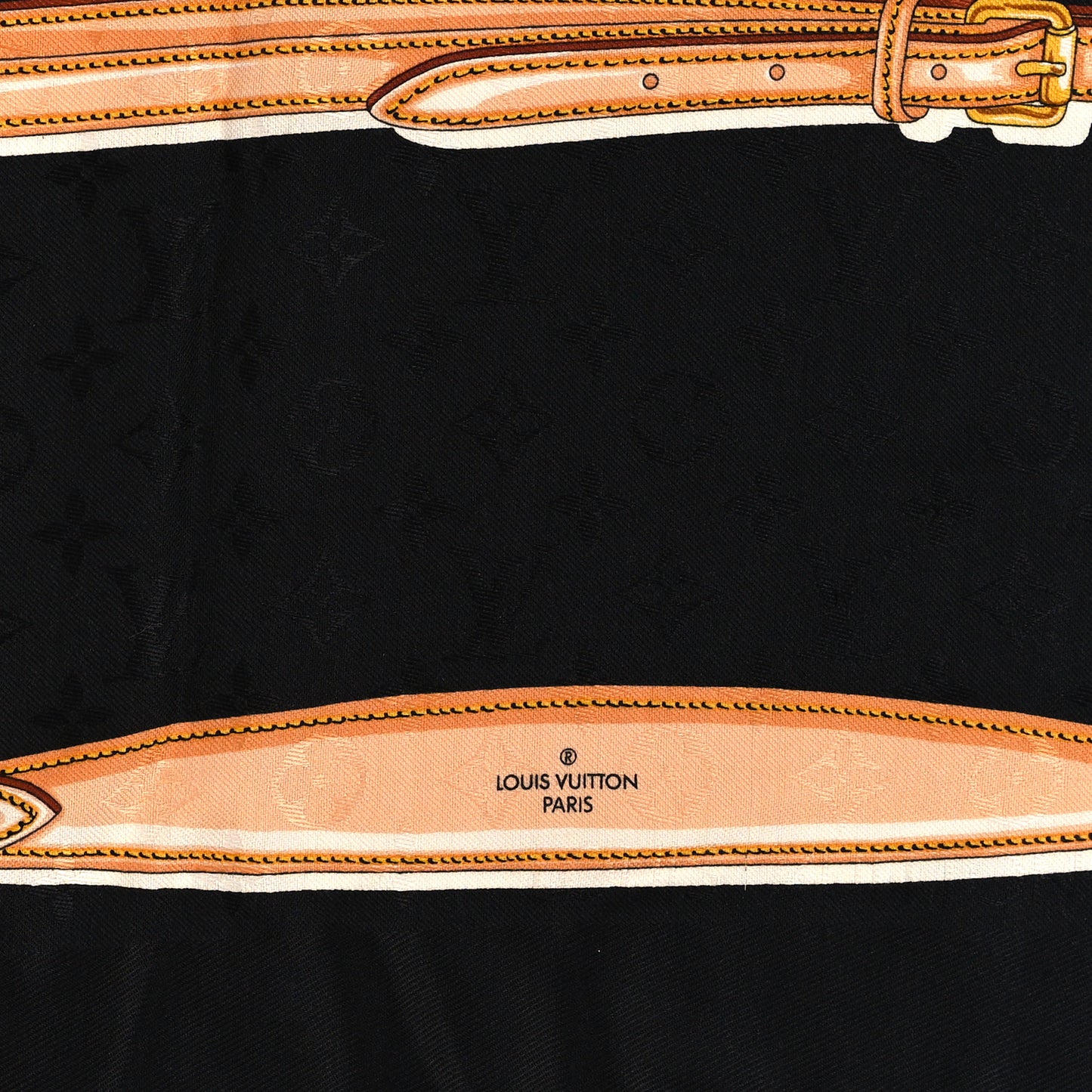 Silk Confidential Square Scarf Black