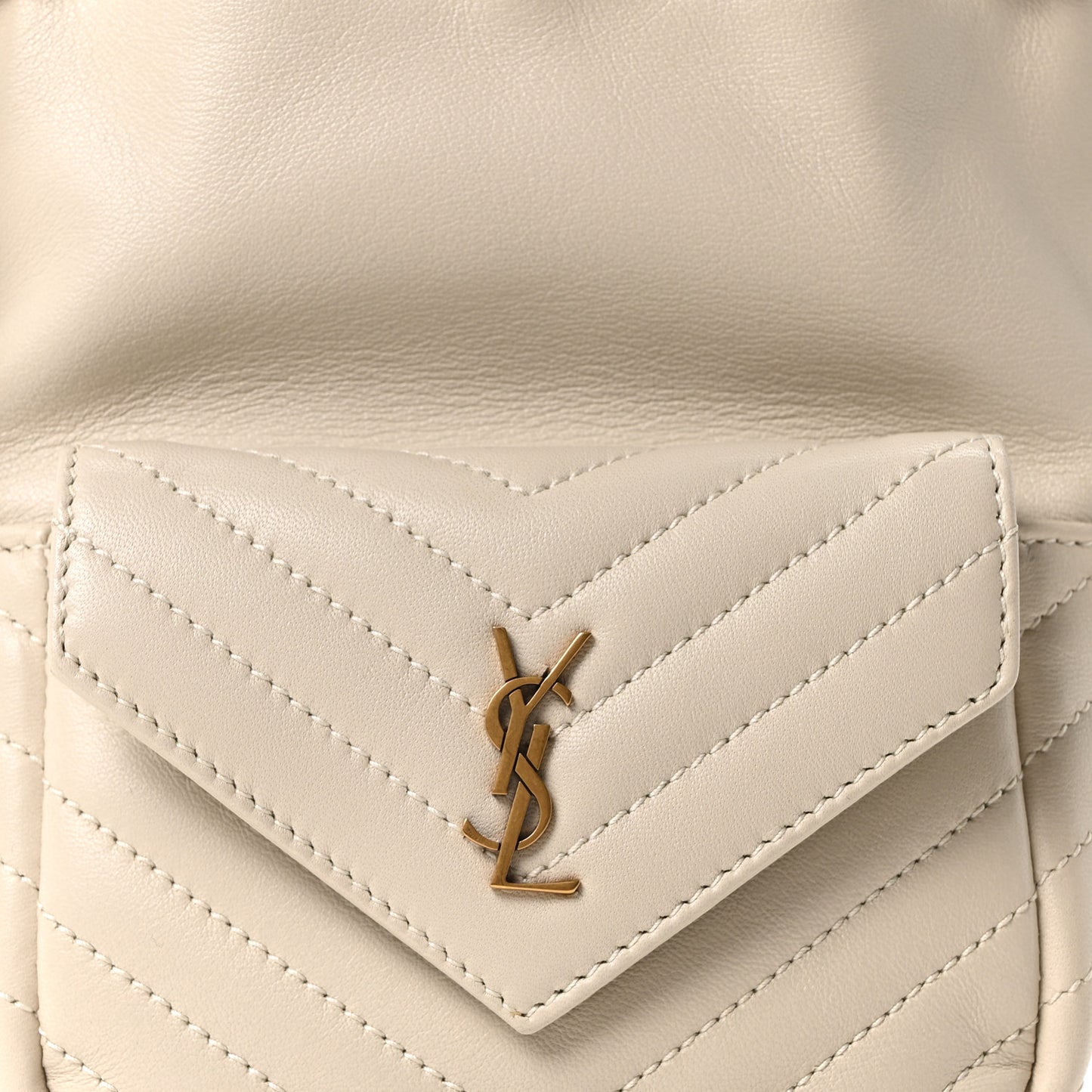 Lambskin Matelasse Monogram Joe Nano Bucket Bag Crema Soft