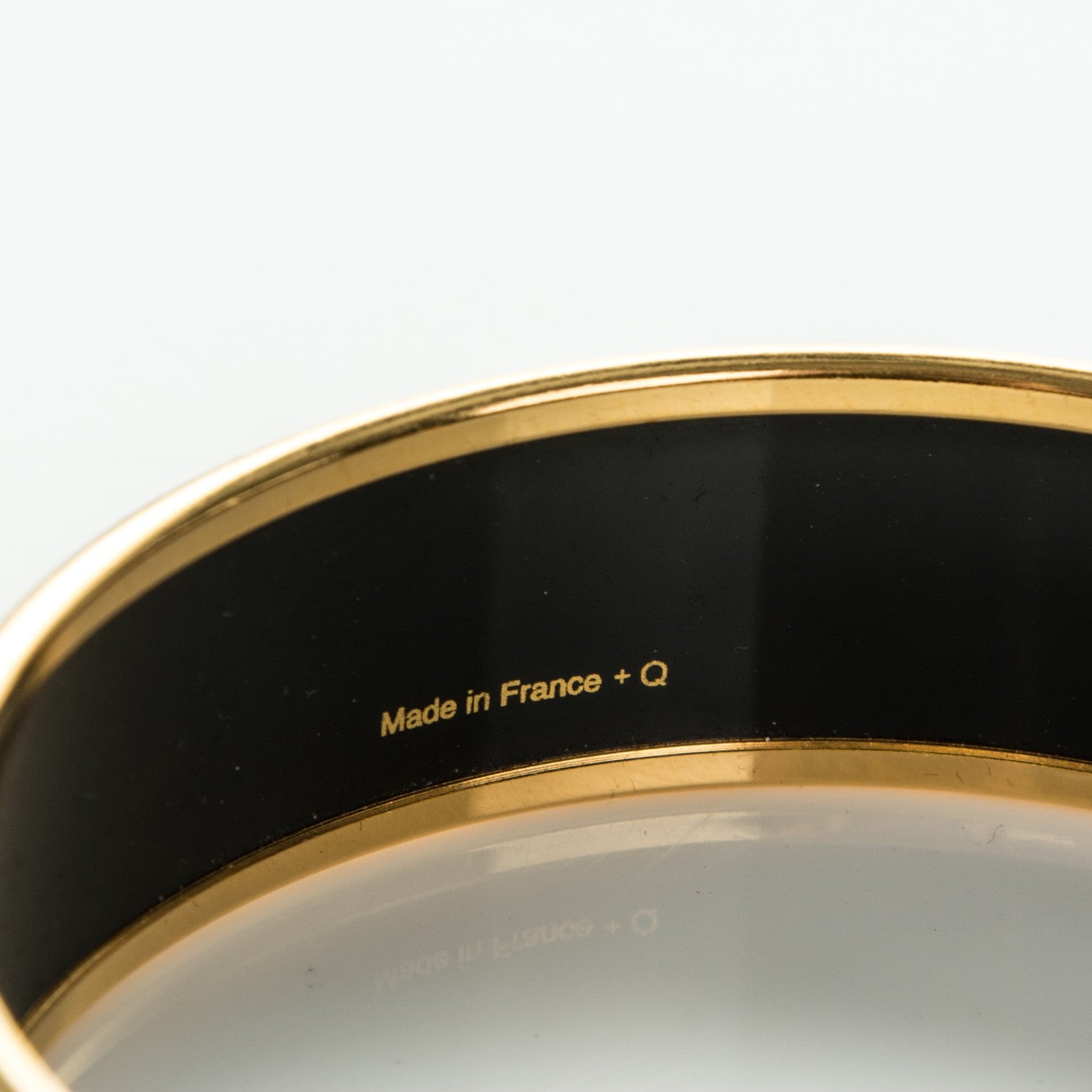 Hermes Enamel Printed Wide Balcons du Guadalquivir Bracelet 62 Gold 5 of 5
