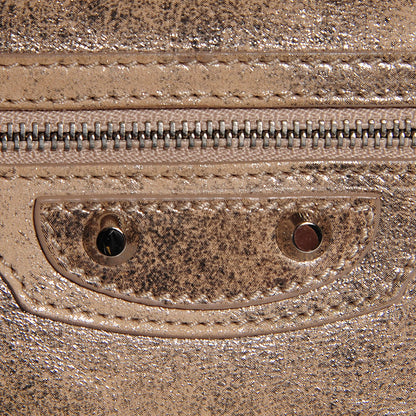 Balenciaga Metallic Calfskin Milkyway Ligne Papier Messenger Beige 6 of 10