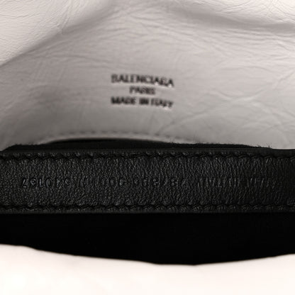 Balenciaga Thin Calfskin Small Monaco Sling Shoulder Bag Light Blue White White 7 of 10
