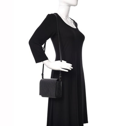 Burberry Calfskin Perforated Logo Hampshire Crossbody Black 2 of 9